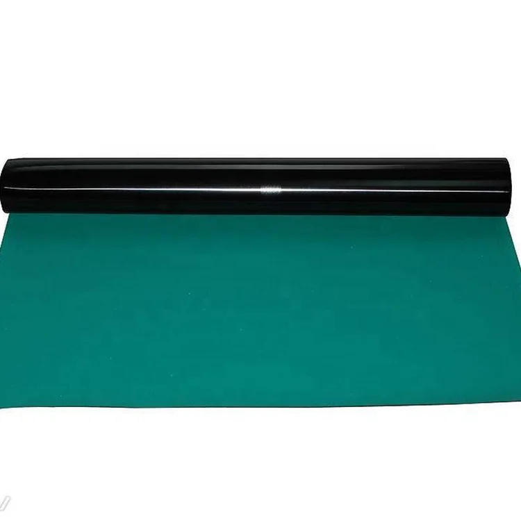 1 0mx10 0x2mm Shiny Green Esd Rubber Table Mat For Workbench