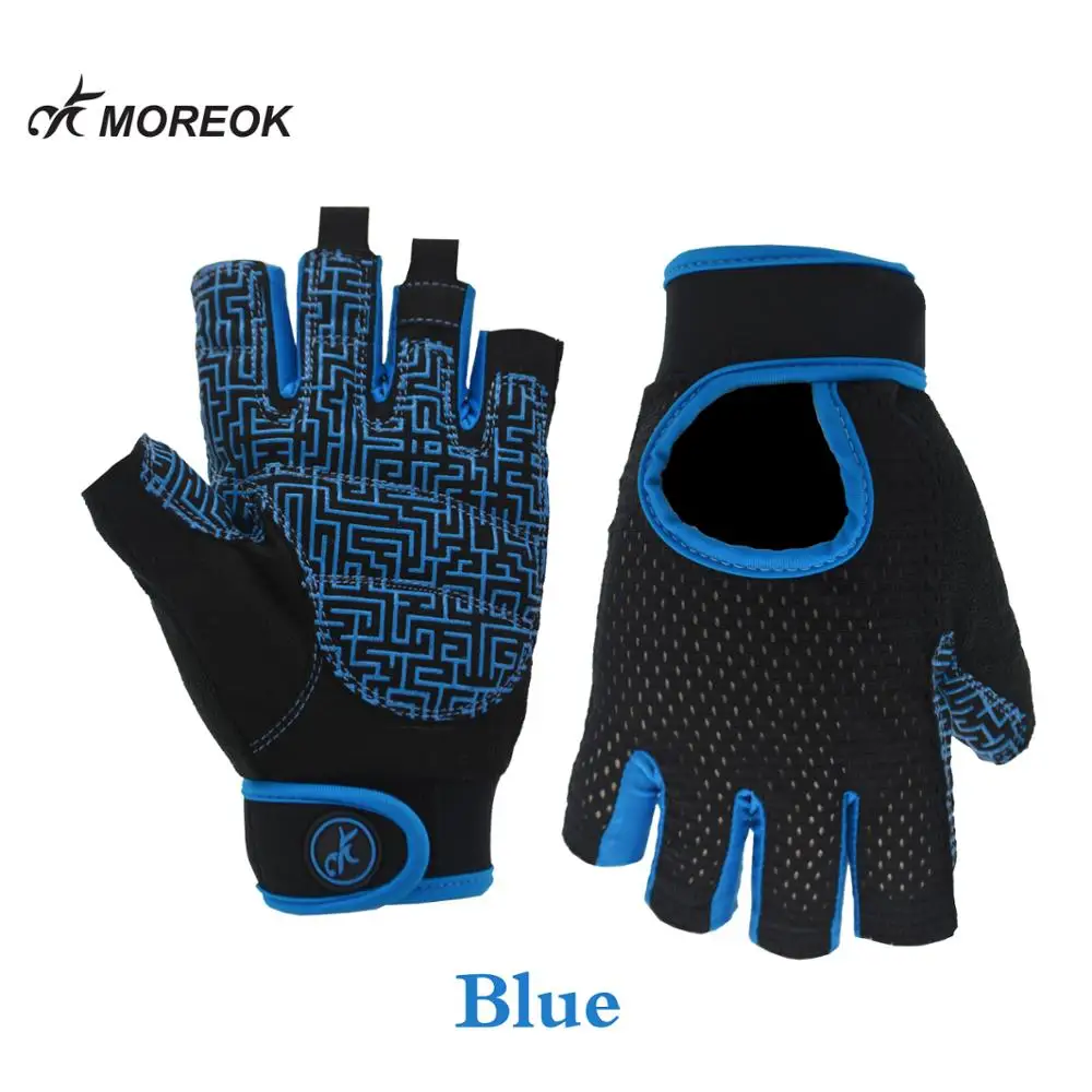 

MOREOK Super Lycra and Gym Fitness gloves for men and women gym fitness gloves wholesale, Black/blue/gray/pink/orange