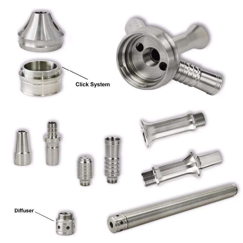 Top Quality Stainless Steel Shisha Medium Size Ss 304 Click Hookah Diy Shisha Wholesale China