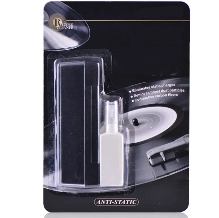Vinyl Record Deep Cleaner Velvet Brush Liquid Solution Cleaning KIT