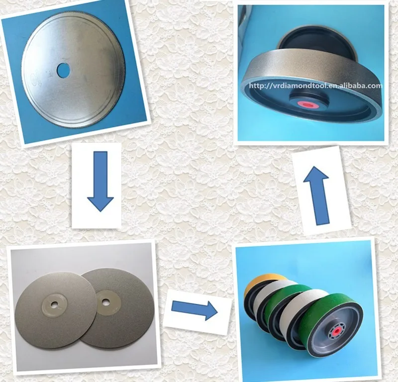 6inch 8inch Hl Plastic Body Soft Resin Lapidary Grinding Gemstone Wheel