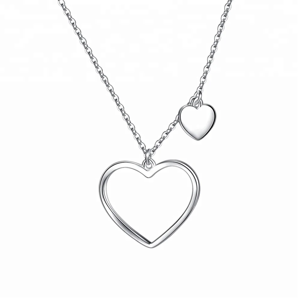 

Personalized Multi Charm Custom Hollow Heart Necklace