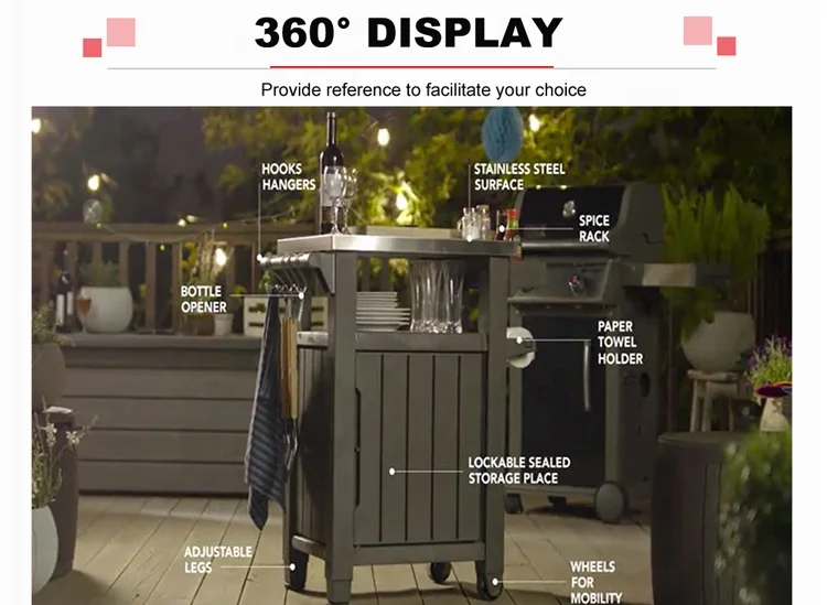 Outdoor Kitchen Garden Metal Storage Table Outdoor Bbq Table Buy Bbq