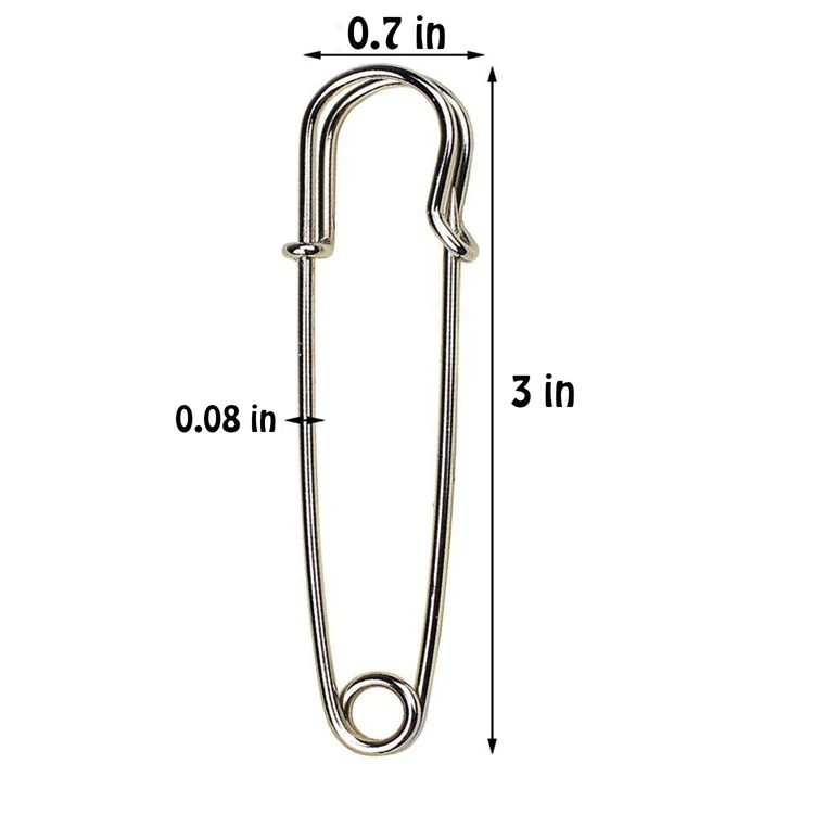 The Best Choice Silver Oversized Giant Safety Pins Xl Pin Large 3 Inch
