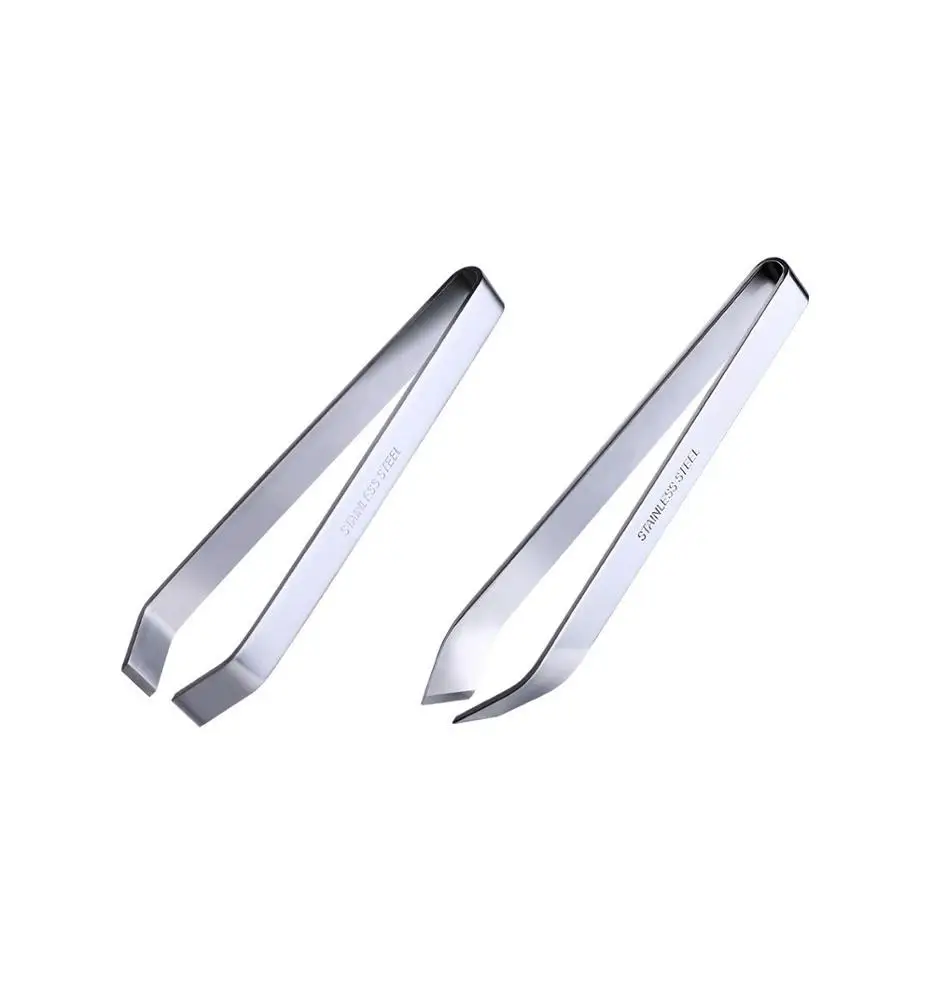 

2pcs set Stainless Steel Kitchen Seafood Tools Flat Slant Fish Bones Tweezers