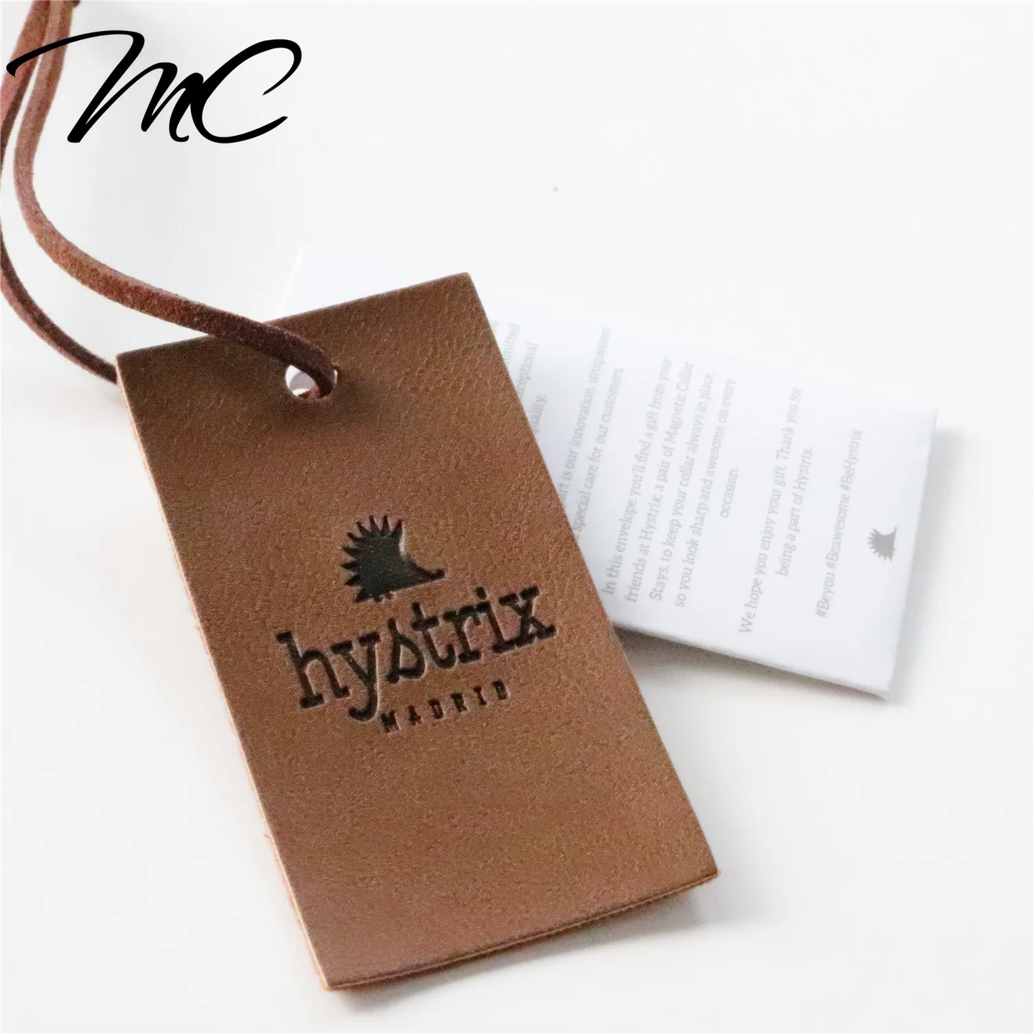 

High grade kraft hang tags luxury custom clothing hanging tags leather string hang tag for jeans/bag, Customized color