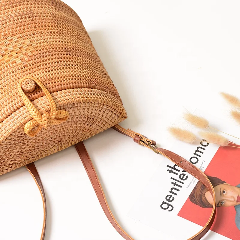 straw mini backpack