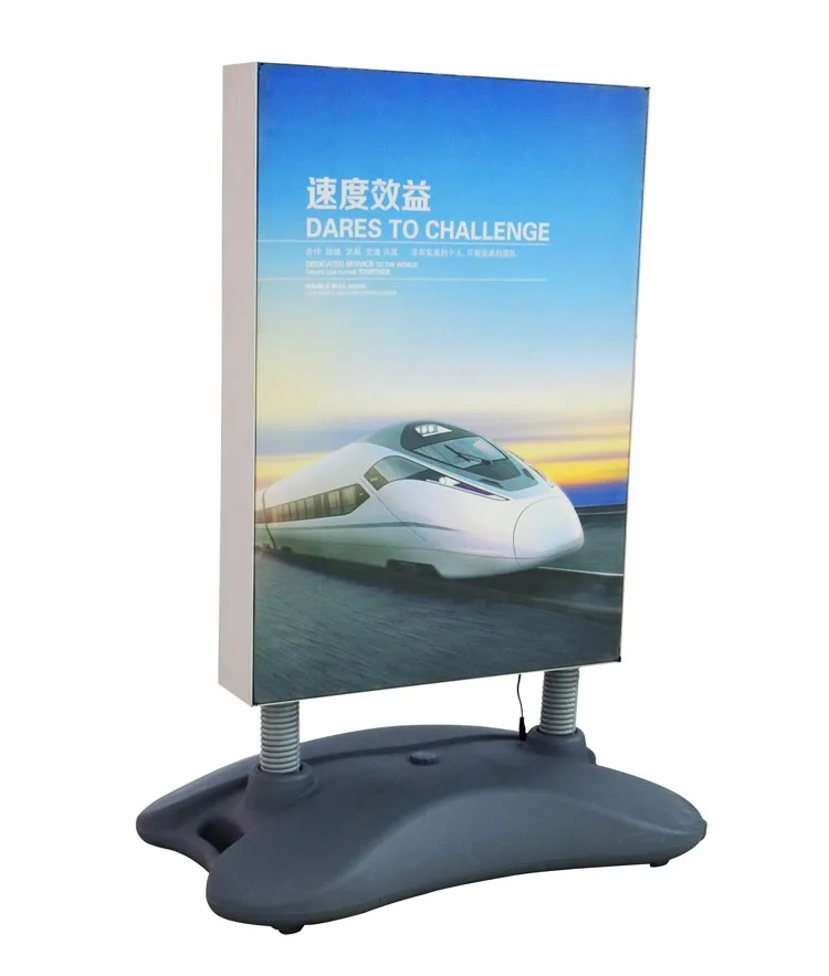 Battery powered Free Standing Double Sided Display LED Fabric light box
