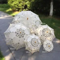 

Ameliebridal Handmade 10pcs Set Teaparty Table Decorated Baby Shower Party Lace Parasol Umbrella Wedding Decoration