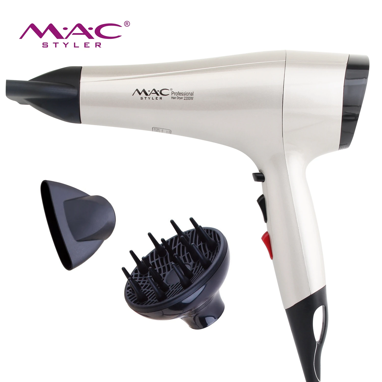 MAC Styler 2200W Hair Dryer Keratin Therapy Professional Hair Dryer Hair Dryer Professional Salon