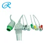 Compatible one-piece Emtel Fx 2000 5 lead ecg cable,clip,IEC