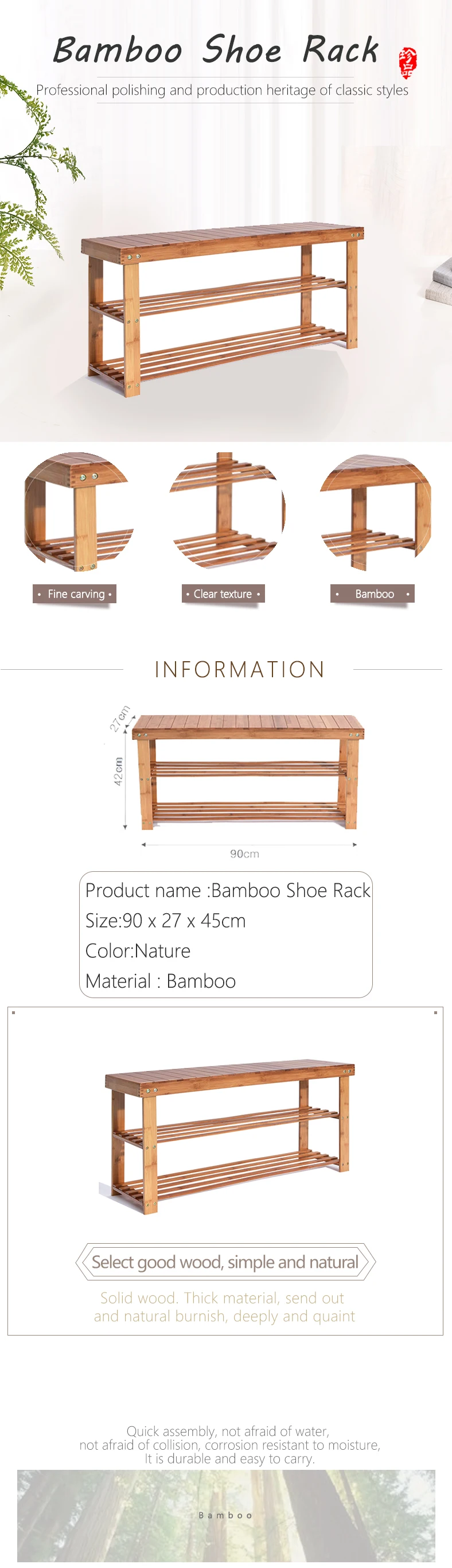 outdoor bench with shoe storage on 3 Tier Wooden Shoe Rack Bench Storage Organiser Bamboo Shoe Rack Buy Econimical Nature Color Bamm Shelf For Shoe Shoe Rack Bench Ideal For Hallway Bathroom Living Room Bedroom And Corridor Modern Simple