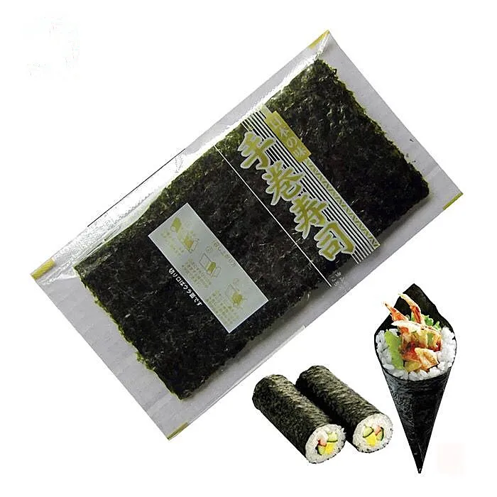 

grade A hand roll temaki nori wrapper free shipping to USA 5000sheets, Dark green