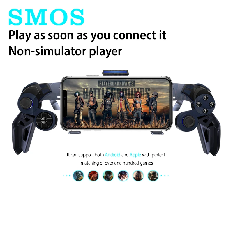 

SMOS CP1 Pro,the Coolest Phone Game Controller,Controller Holder Stand Joypad with Ergonomic Design, Navy blue