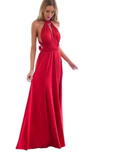 Women 18 colors Multiway Wrap long prom party Boho Maxi Bridesmaids bandage dress