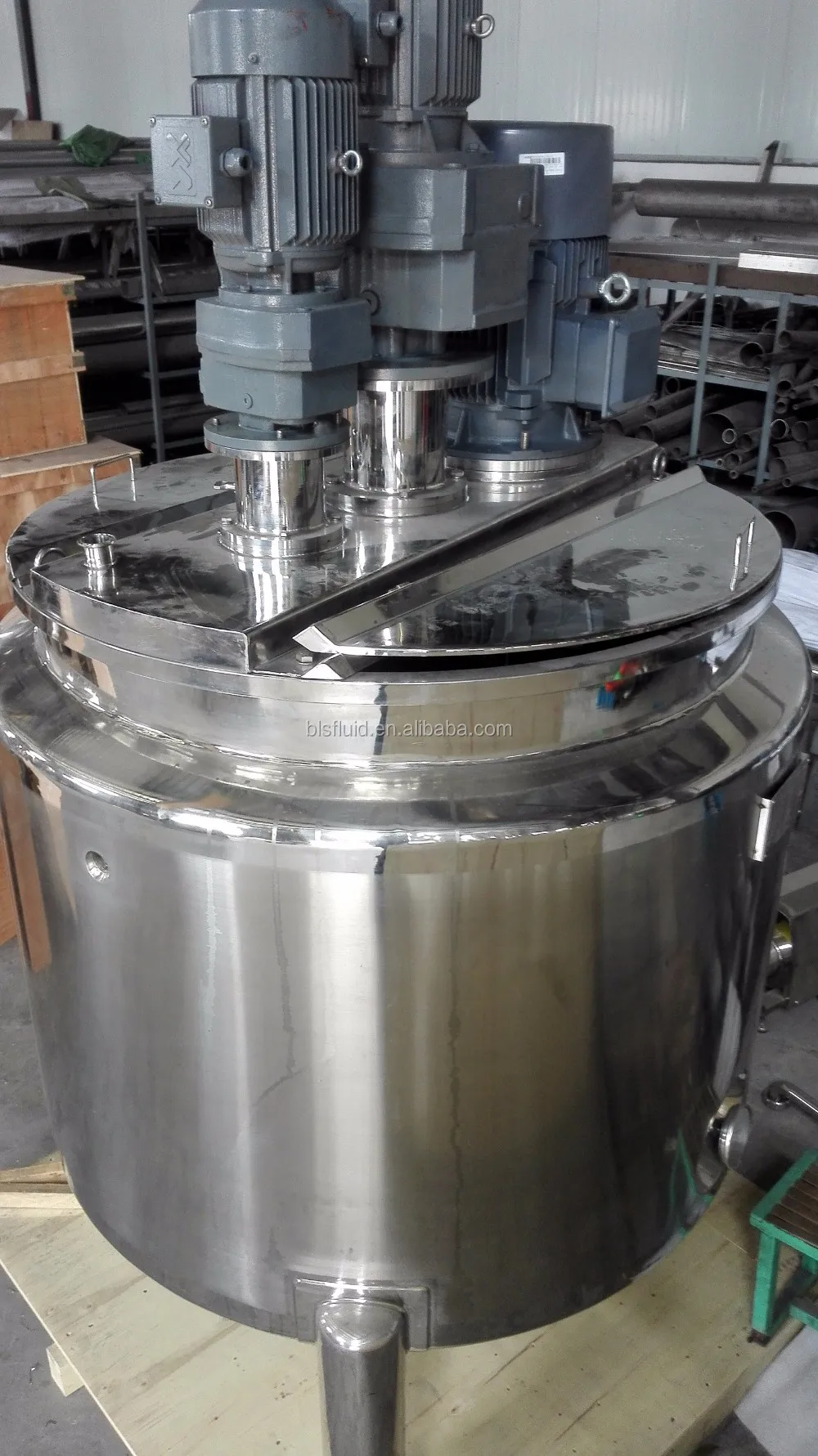homogenizing mixing tank for shampoo/face cream, stainless coil