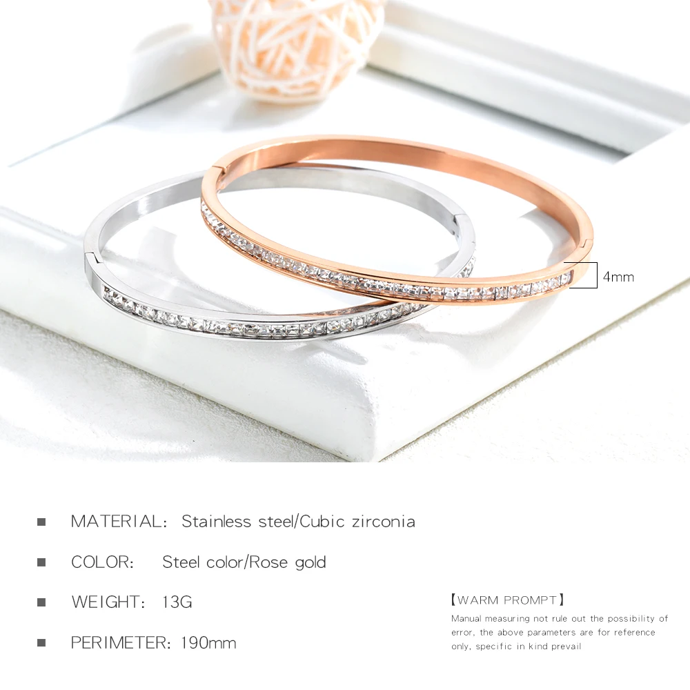 Customized High-Quality Cubic Zirconia Jewelry Stainless Steel Best Friend Bracelet