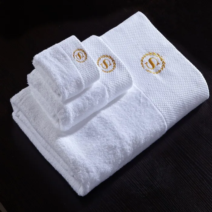 Custom 100 Cotton Baht Towel Manufacture Wholesale Dobby Border White