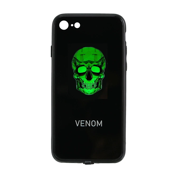 Luxury Creative LED Light Mobile Phone TPU Shell Custom Venom Flash Anti-fall Smart Phone Protective Cover Case for Iphone