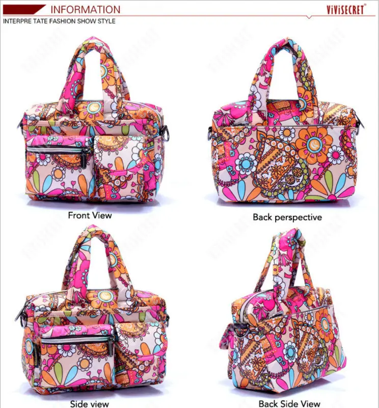 Vivisecret Fashion Colorful Lady Handbag Shoulder Bag Tote Purse
