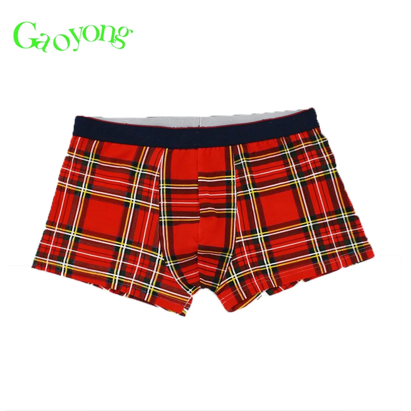 

Custom men cotton spandex underwear with printed design, Customized color