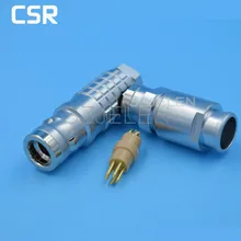 Medical Equipment 5 pin plug, LEMO Connector 4-pin plug , FHG.1K.304.CLAD,90 degree elbow plug,Communications product line plug