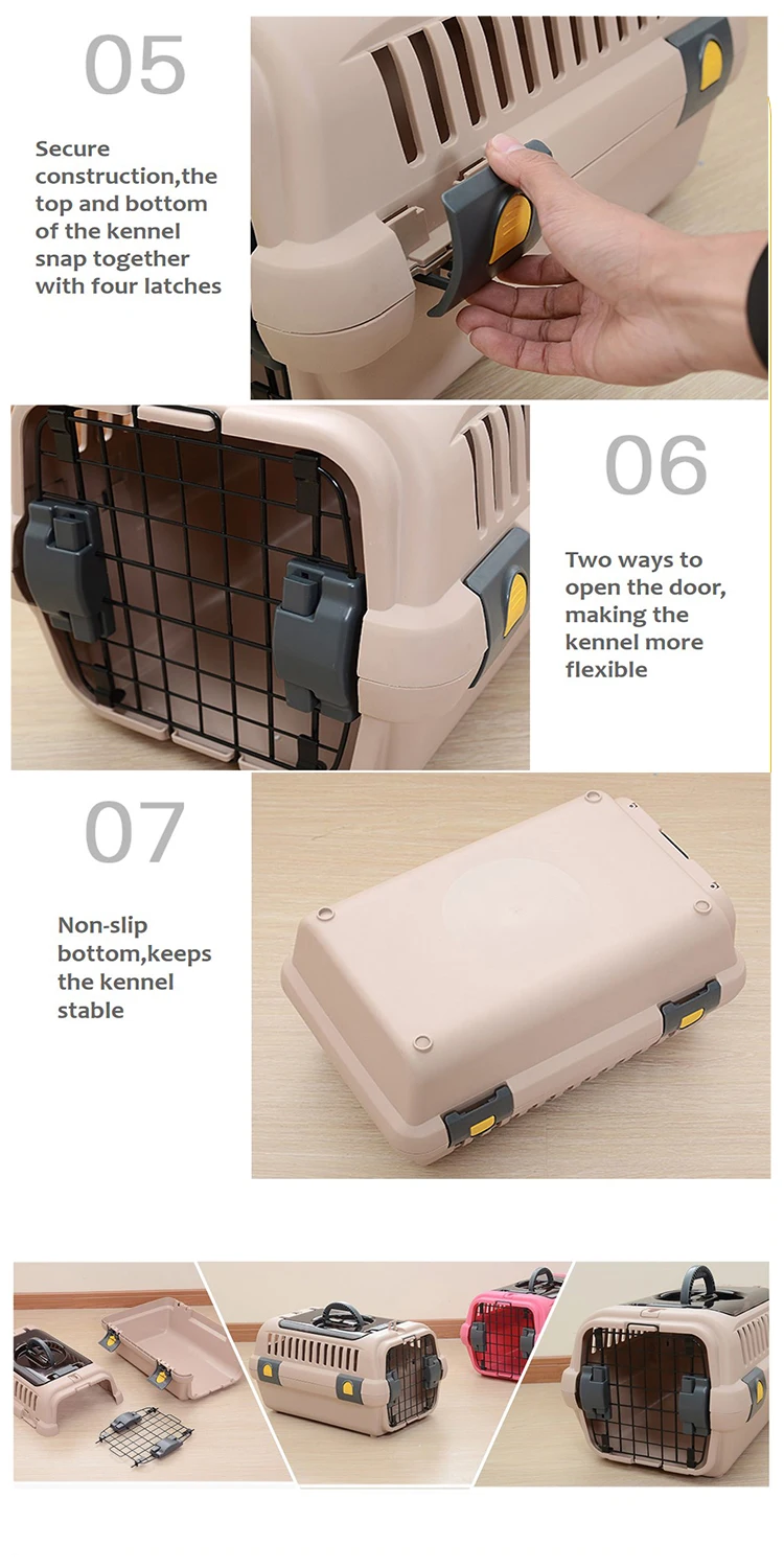 Portable Airline Approved Pet Kennel Cats Travel Cage Car Travel Vet