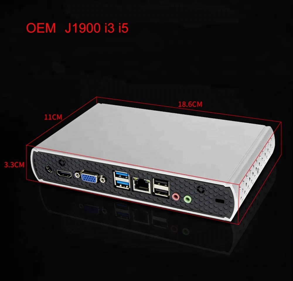 

mini pc micro computer case barebone system i3 1900 i5 motherboard support vgm usb3.0