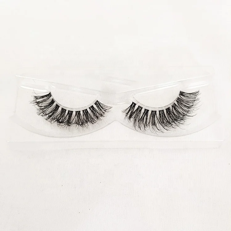 Premium Vegan Mink Fur Lashes Clear Band Handmade 3D Eyelashes Cruelty Free Invisible Band 3D Faux Mink Eyelashes
