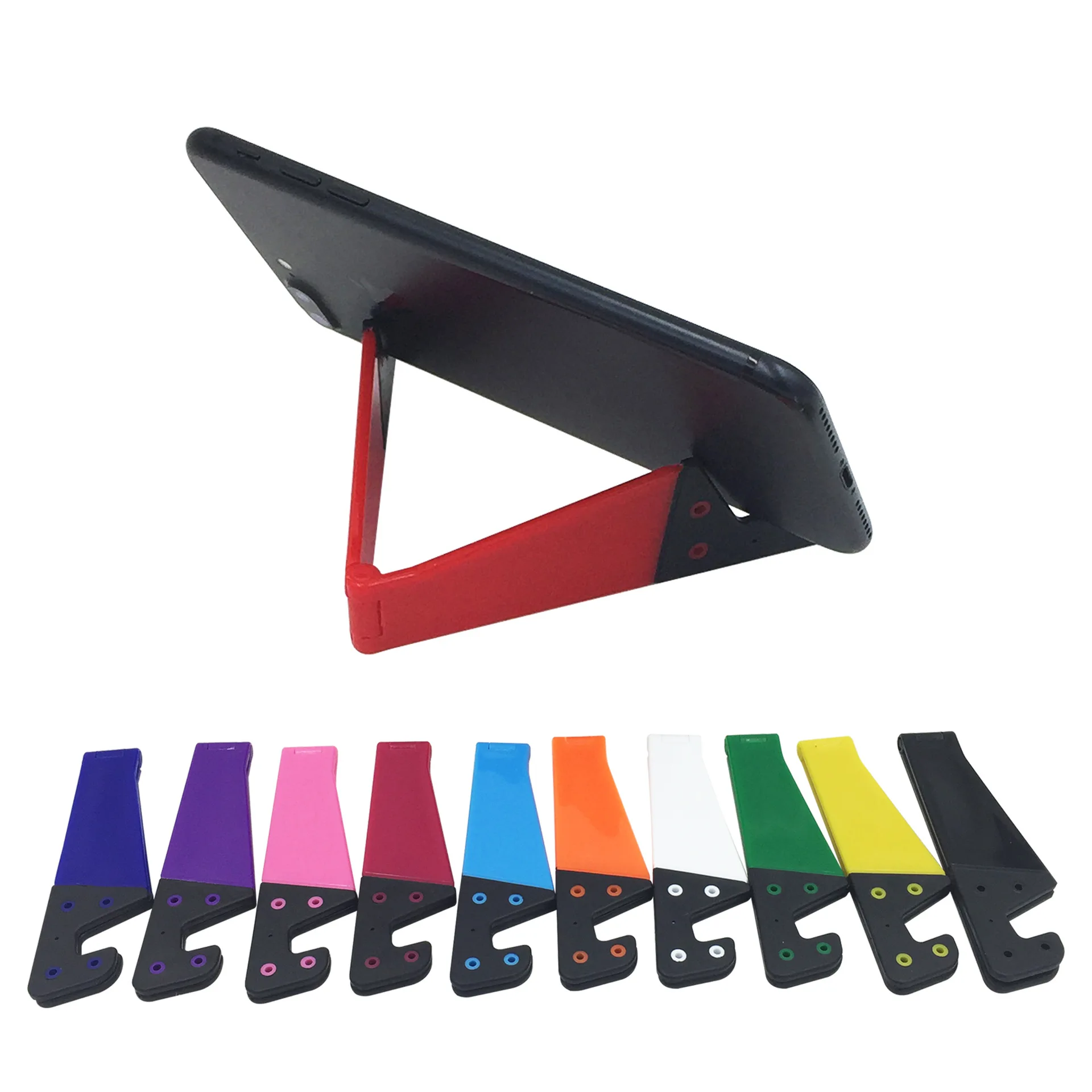 

Promotion Gifts Universal Lazy Mobile V Shape Phone Holder, Custom LOGO Tablet Stand, Plastic Lazy Mobile Phone Holder, White,black, red,rose,orange,pink,yellow,green,blue, etc.