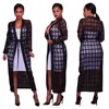 China Wholesale long sexy maxi Cardigan checked women african kitenge dress designs