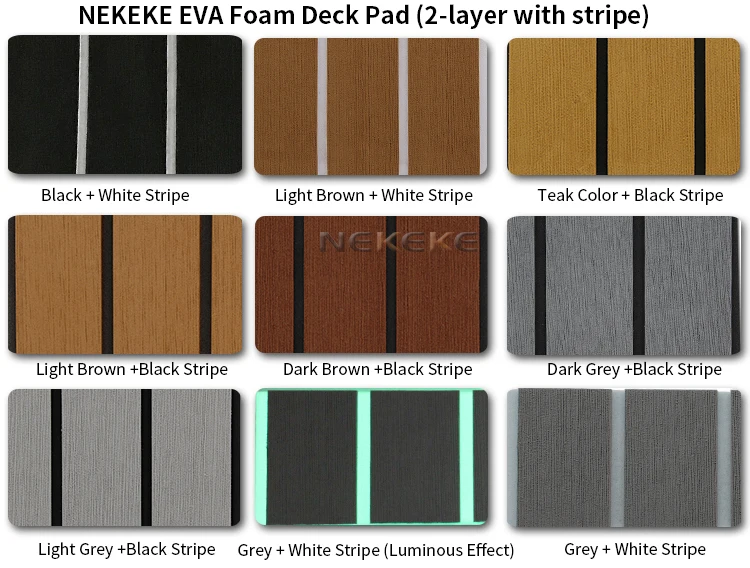 6 MM Black Blue Boat Marine EVA Foam Flooring Faux Teak Deck Pad Sheet