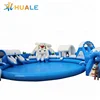 Ice world water park slides summer removable inflatable water park slide and pool