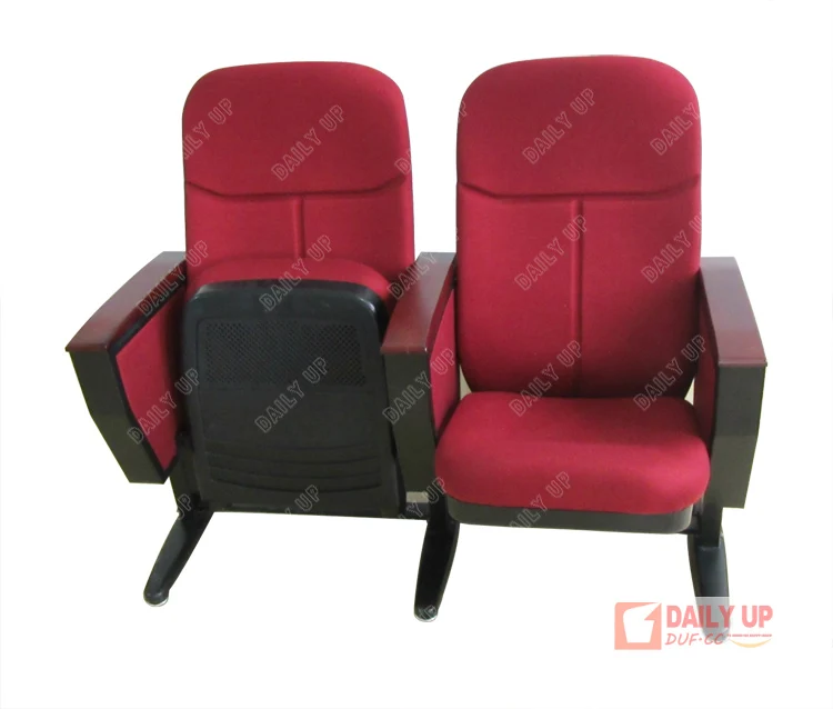 Fireproof Fabric Auditorium Chair with Movable Leg Public Classroom Chair with Writing Pad University Furniture