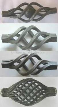 
decorative wrought iron basket for gate and railings 