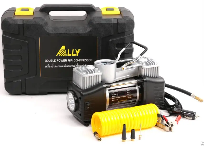 Dc12v High Quality Double Power Air Compressor With Plastic Box Buy