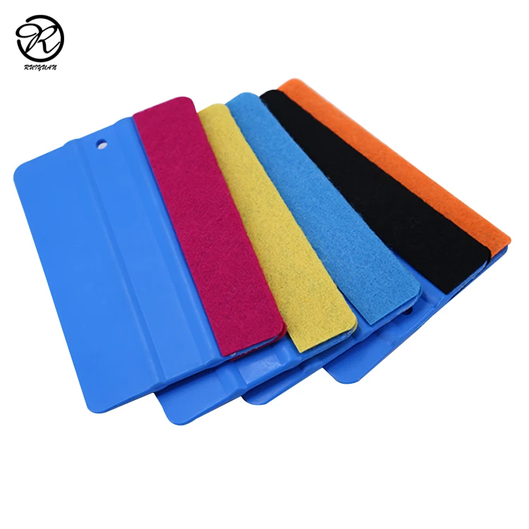 

2019 squeegee wool felt window squeegee new design floor squeegee rubber soft felt squeegee, Customized color