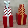 Christmas gift box stack for outdoor decoration