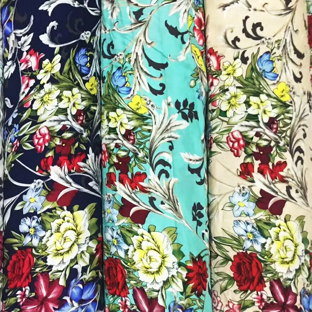 
The high quality 100% spun rayon printed fabric 