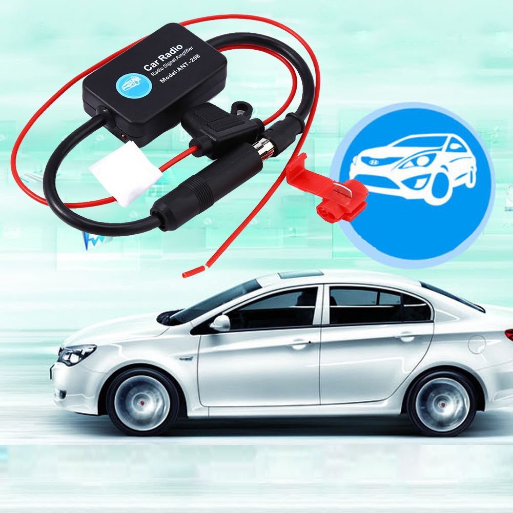 Ant208 Auto Fm/am Antenna Booster Windshield Mount Antenna Aerials Car Aerial Antenna 12v Car