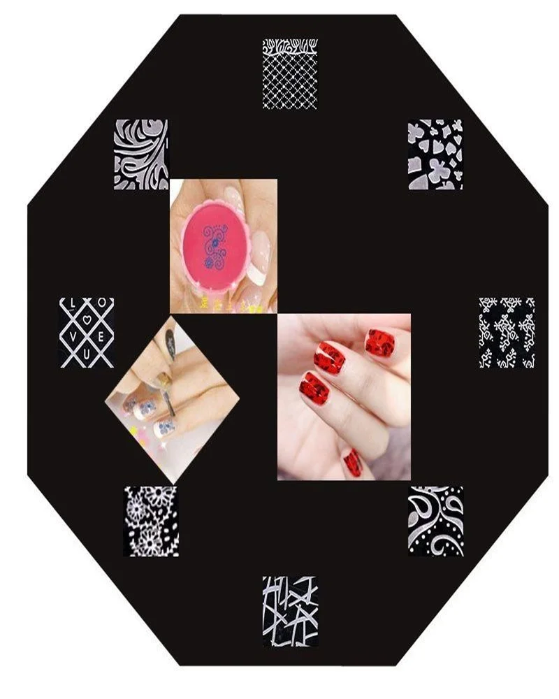 2016 hot sale Flower Design Nail art Image Stamp Plates Polish Stamping Manicure Image XY18 Size