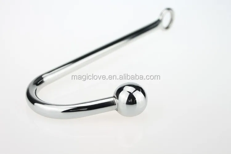 2528250mm Stainless Steel Anal Hook Metal Butt Plug With Ball Anal