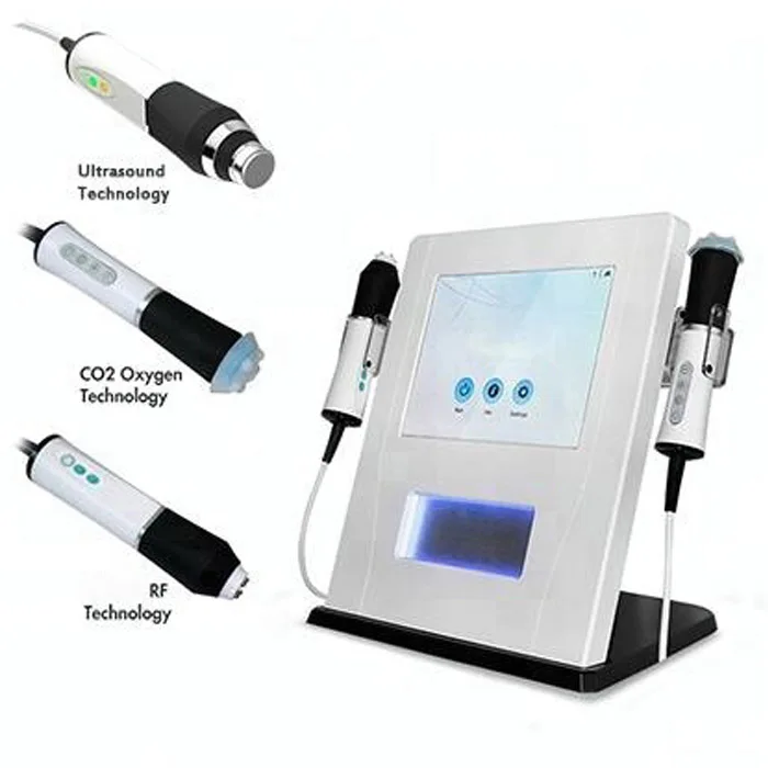 

Newest 3 in 1 Ultrasonic RF Oxygen oxygen facial machine Facial Skin Care Machine, White and black