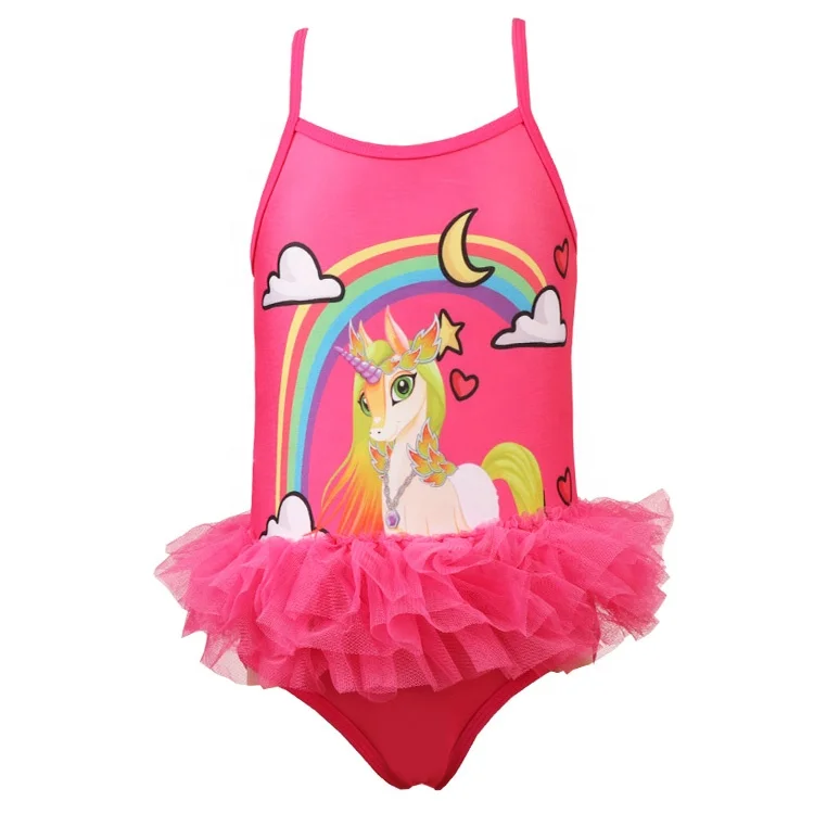 

Baby Toddler Girl Swimsuit Unicorn Tutu Skirt Swimwear One Piece Princess Swimwear Infant Bathing Suits for Girls Kids