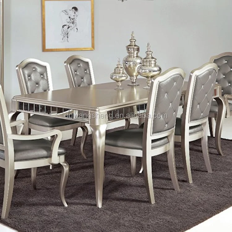 mirrored dining room table set