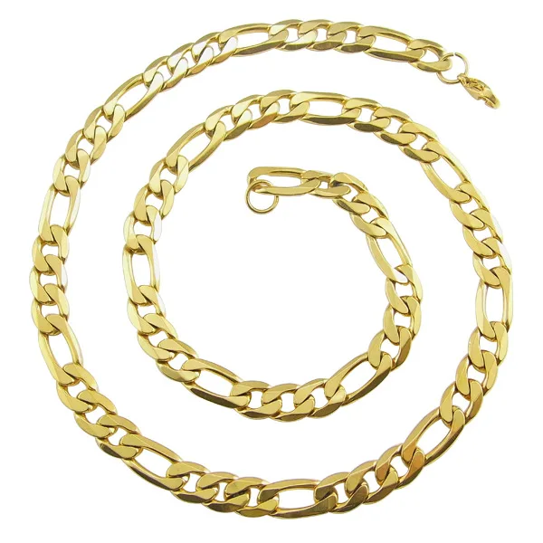 

316L stainless steel necklace gold necklace 3: 1NK titanium steel necklace chain 6mm/ 4.5mm, N/a