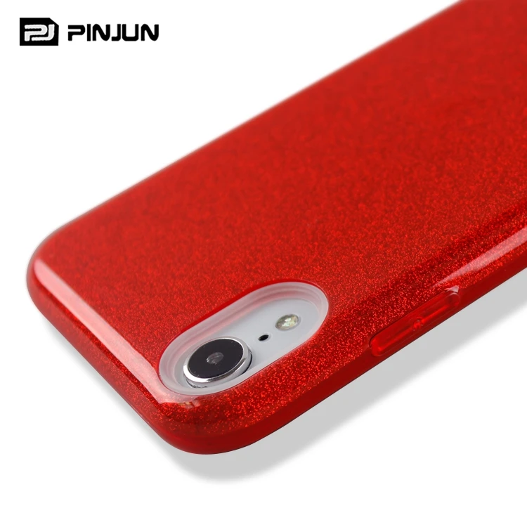 Luxury Shinning Slim Bling Glittered Case 3 And 1 Hybrid Silicone 360