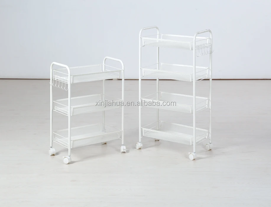 Modern design food vegetable storage home restaurant wood and metal serving cart mobile kitchen trolley with wheels 