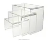 high transparent customized acrylic shelves risers display cubes hot selling