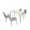 2019 bazhou China modern design luxury wholesale white MDF top and metal leg table cover